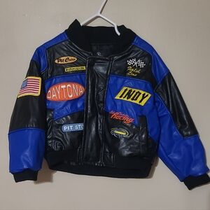 Oscar Kids Size 3T Kids Racing Jacket - Blue and Black Nascar, Indy, Daytona